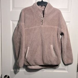 Time & Tru Women’s Sherpa Pullover -  1/4 Zip - Pink - Size Medium (8/10)